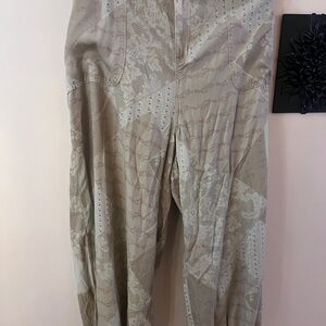 torrid Beige Patterned Pull-On Trousers